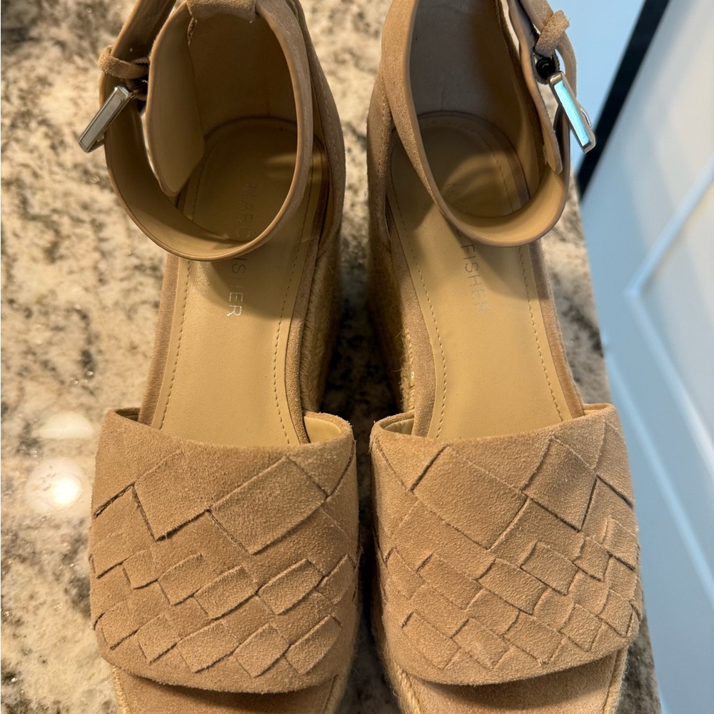 Marc Fisher Beige Espadrille Sandals